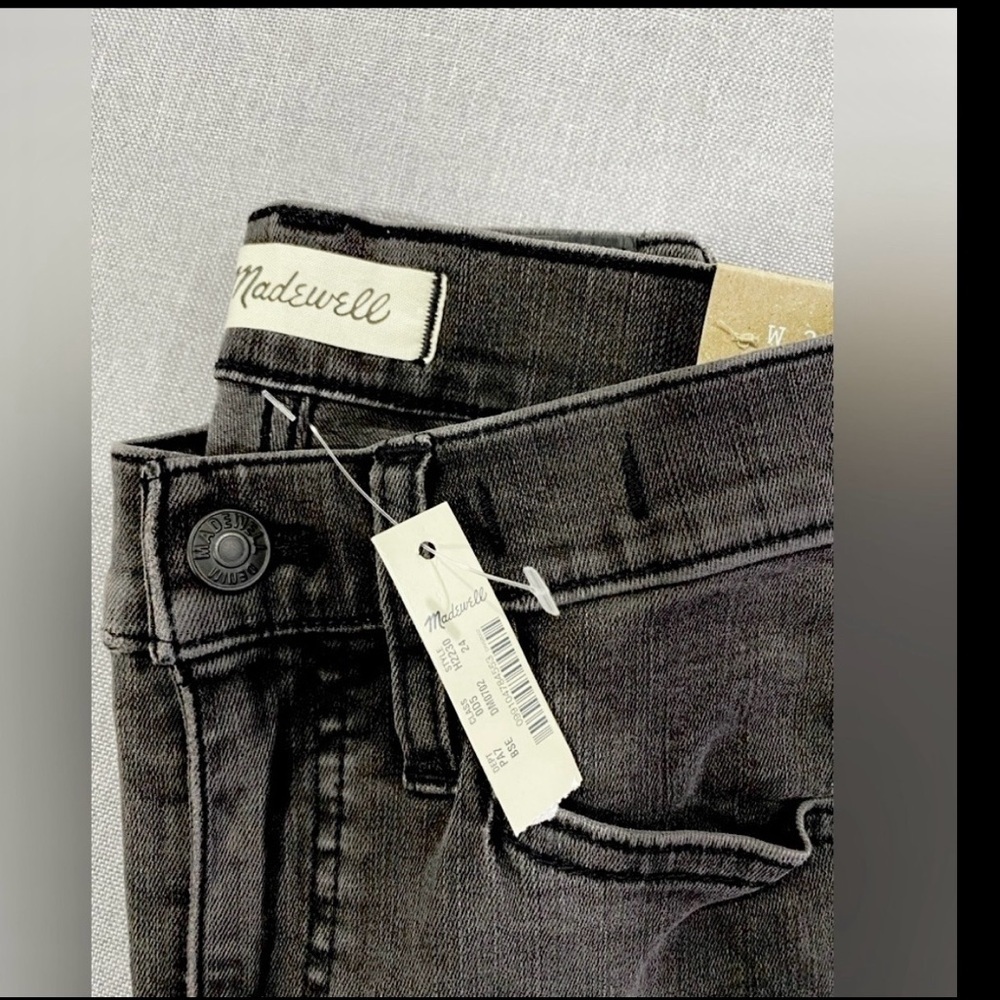 Madewell High Rise Skinny Jeans 24 NWT Washed Black Distressed Magic Pockets - Picture 6 of 8